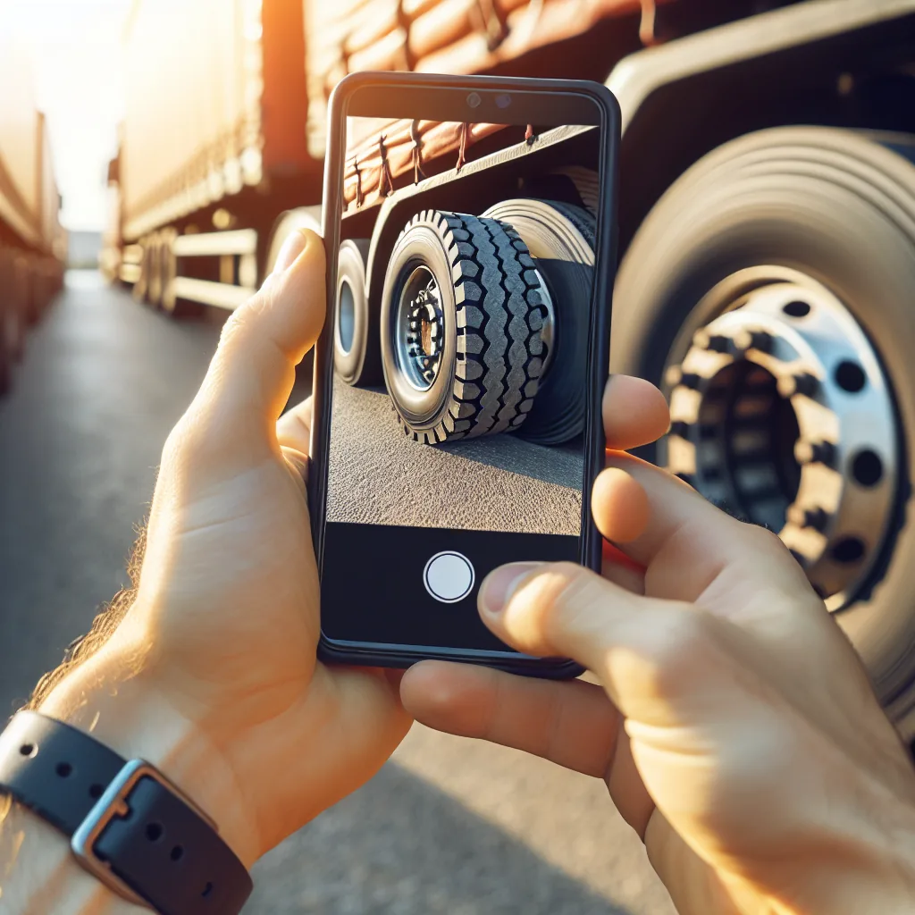 Driver photographing defect for DVIR report
