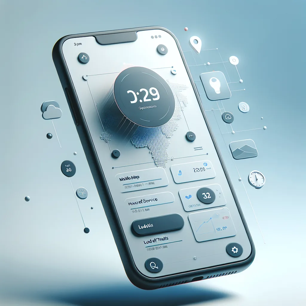Mobile app interface showing HOS and load details