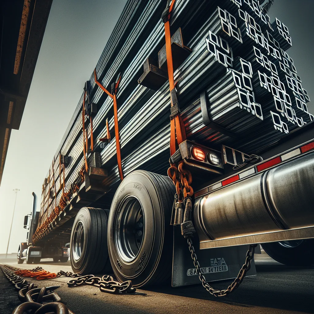Flatbed freight trucking steel and machinery